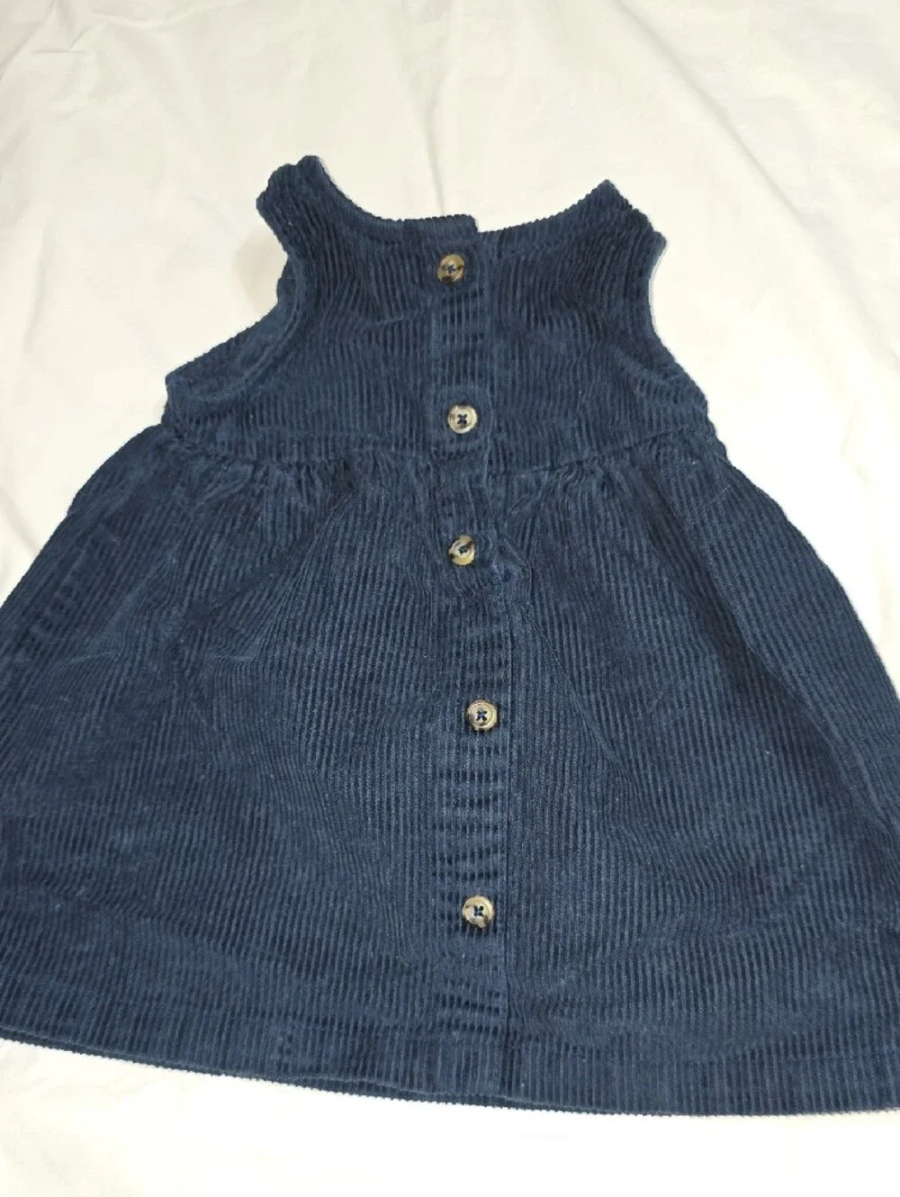Carter's Rust Floral Dress & Navy Corduroy Pinafore Set